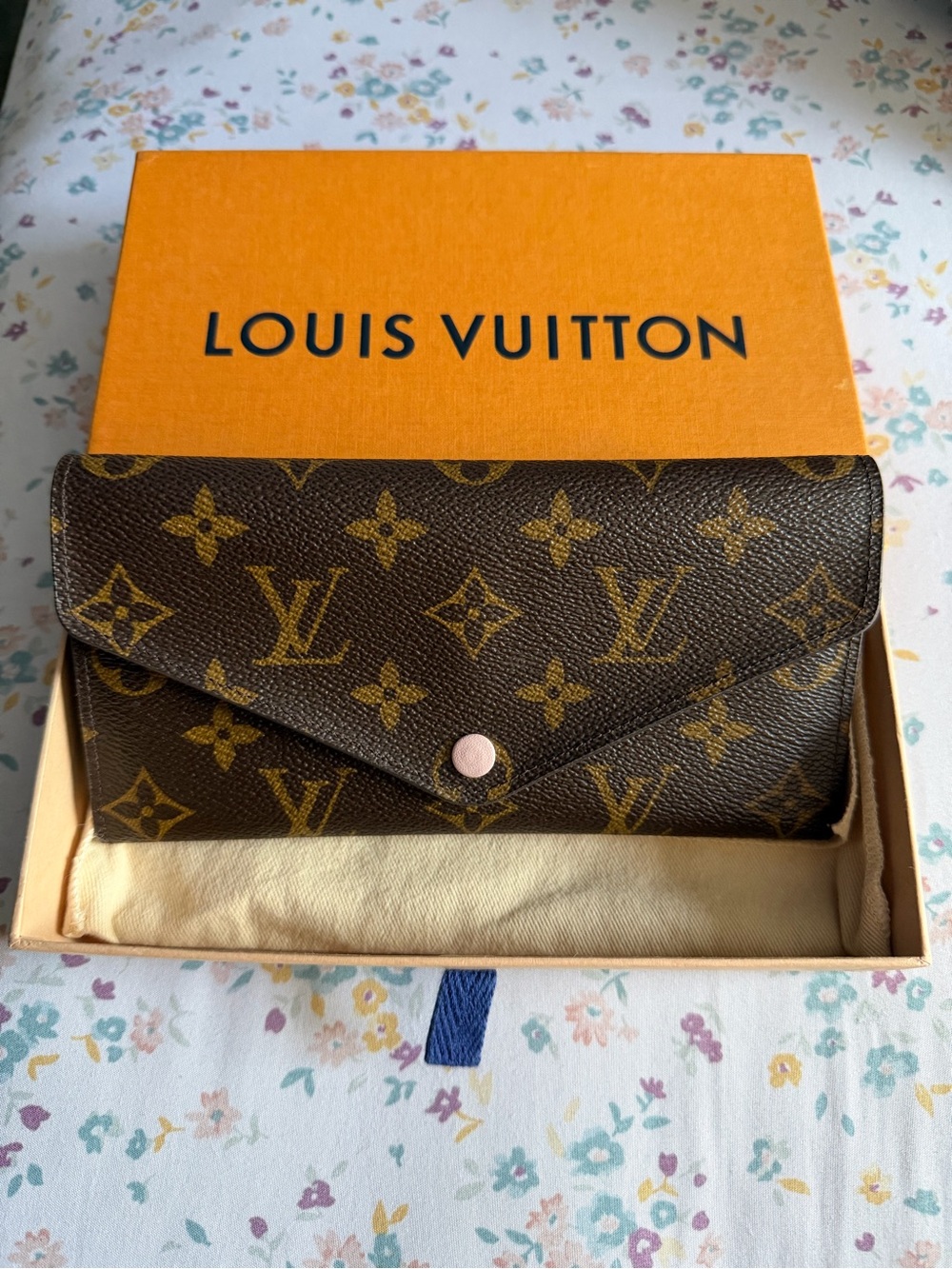 Louis Vuitton Brown Monogram Canvas Envelope Wallet with Zip Pouch